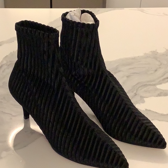 Brand new Black Seude Studio stretch sock booties. - Picture 1 of 7